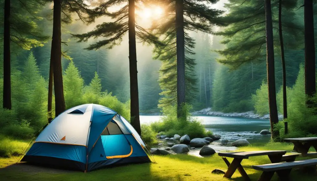 Camping in nature