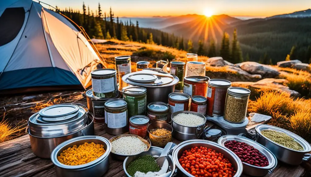 Camping meal plan