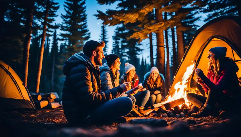 Camping with loved ones