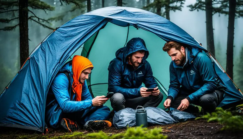 Dealing with thunderstorms while camping