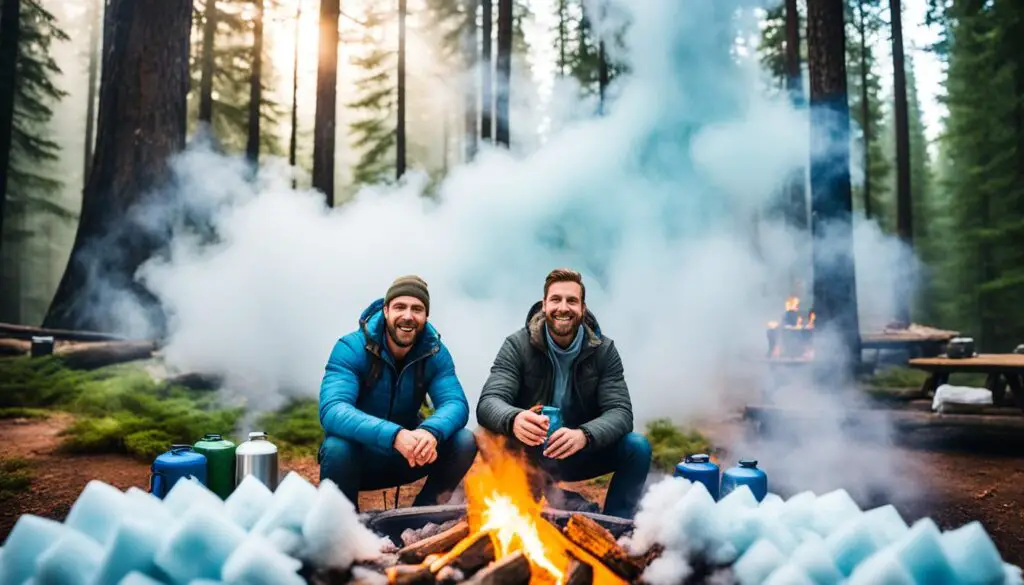 Dry ice camping