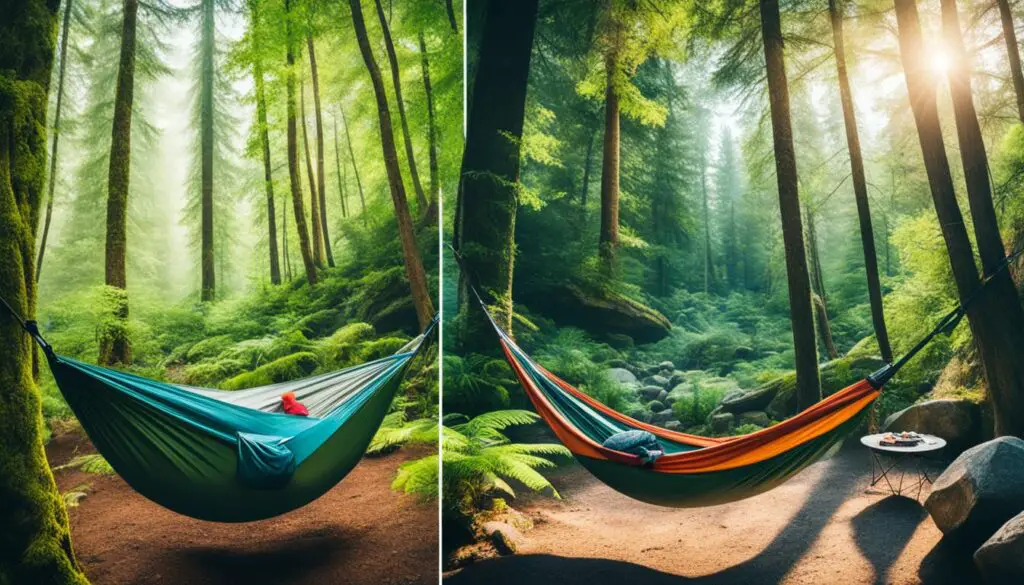 Hammock camping vs tent camping