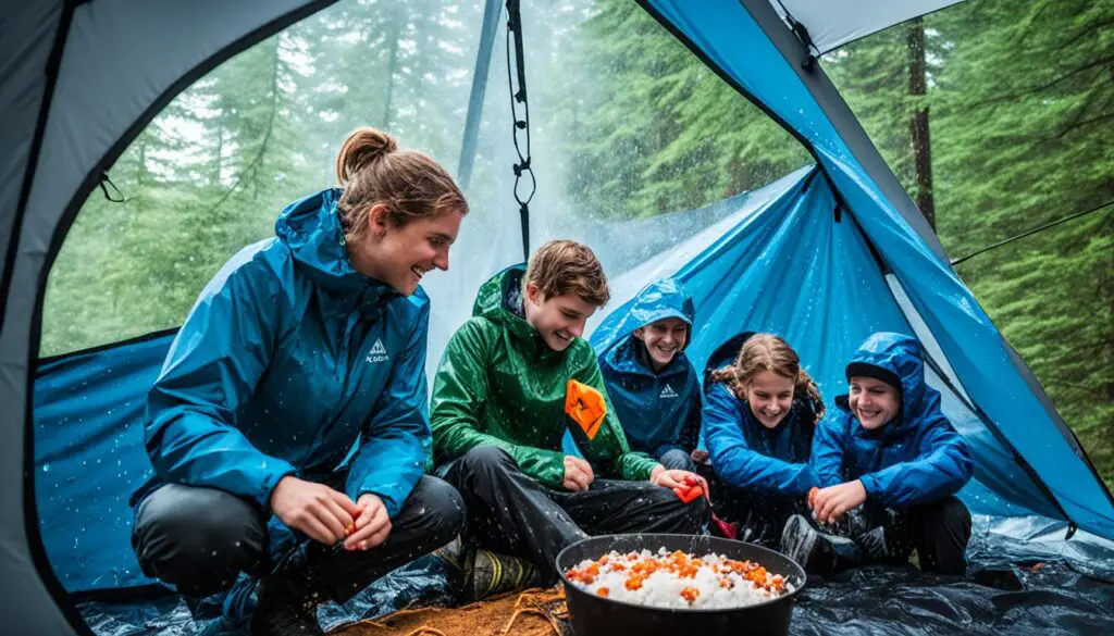 Staying dry while camping