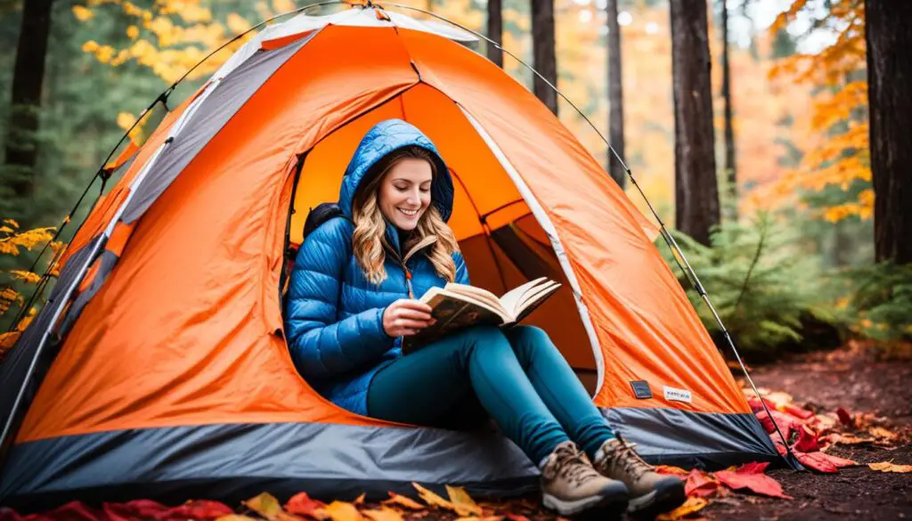 Staying warm in the rain while camping