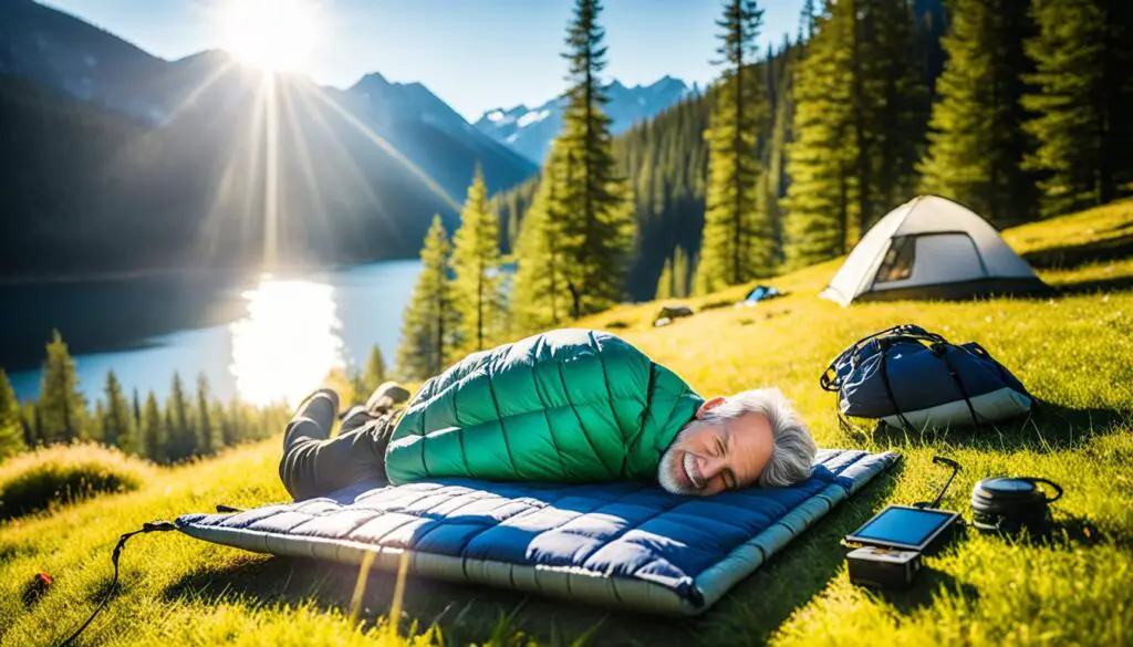 Using a camping solar blanket