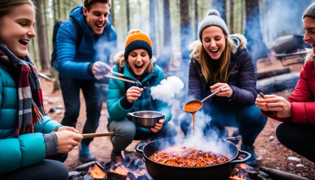 Winter camping cooking tips