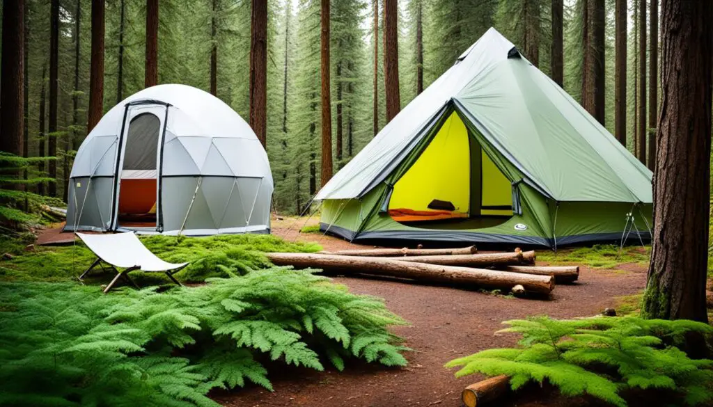 camping shelter options