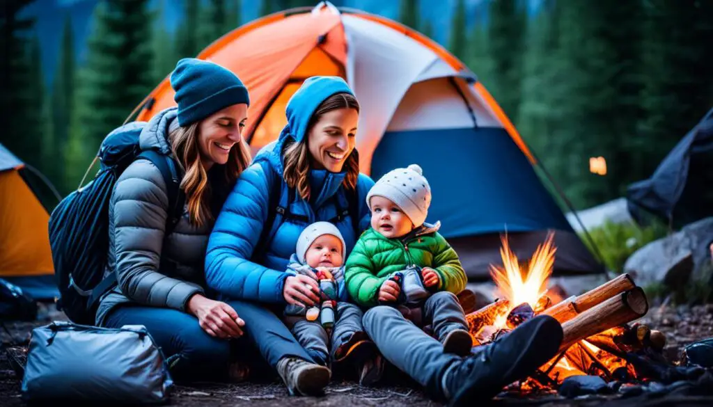 camping with newborn