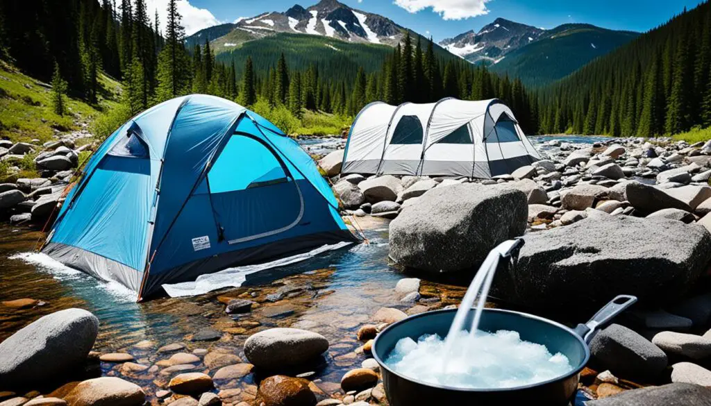 how to wash a camping tent