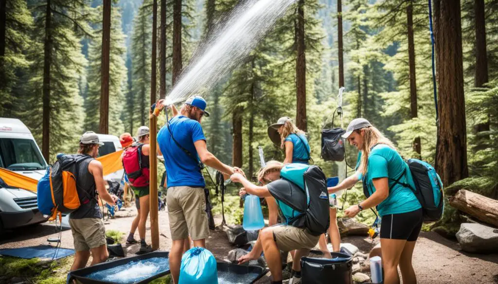 portable camping showers