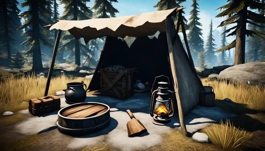 skyrim camping gear materials