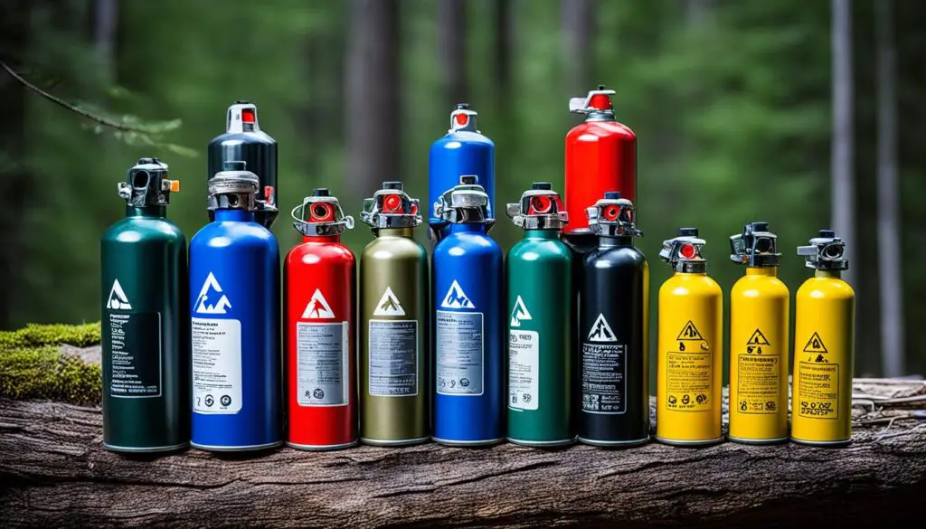 types of camping gas