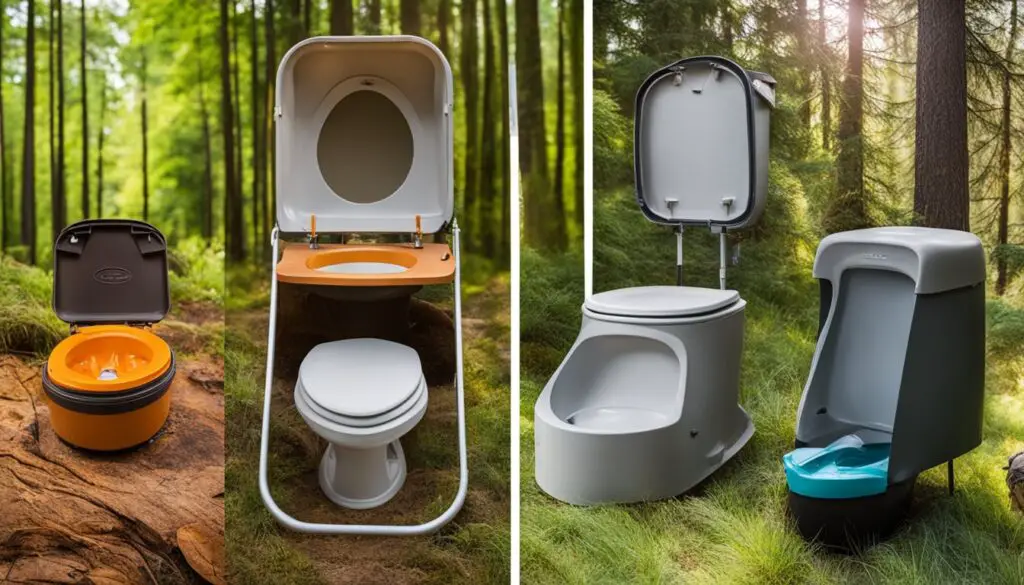 types of camping toilets