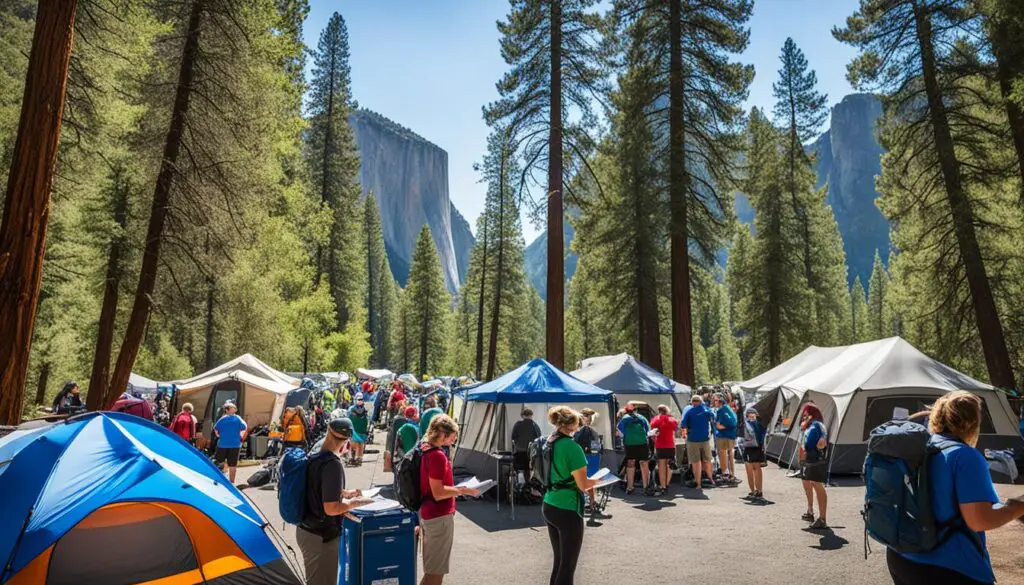 yosemite camping check-in