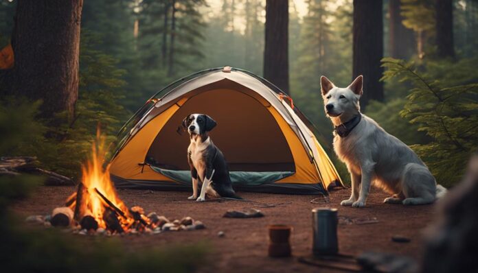 calm pets on camping