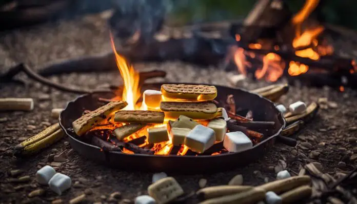 delicious campfire banana smores