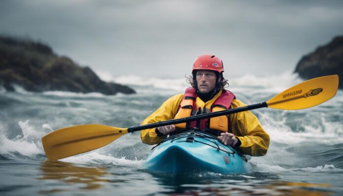 kayaking in windy conditions